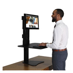 Employee Using a Sit-Stand Workstation